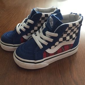 Vans plaid checkerboard sk8 high